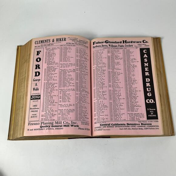 1927 CA Fresno City/County Directory Polk Classified Business Ancestry Genealogy - Picture 14 of 16